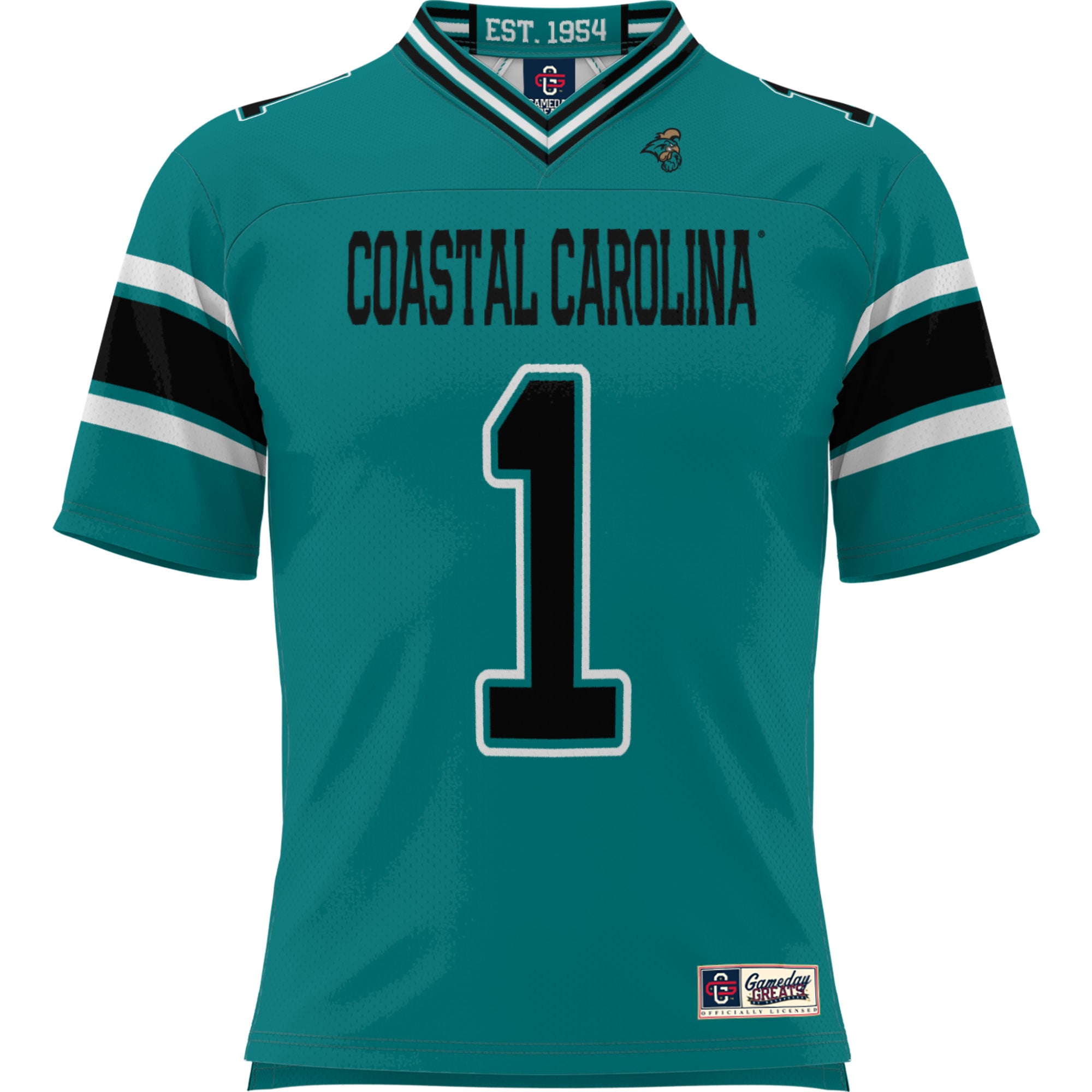 #1 Coastal Carolina Chanticleers GameDay Greats Youth Football Jersey - Teal