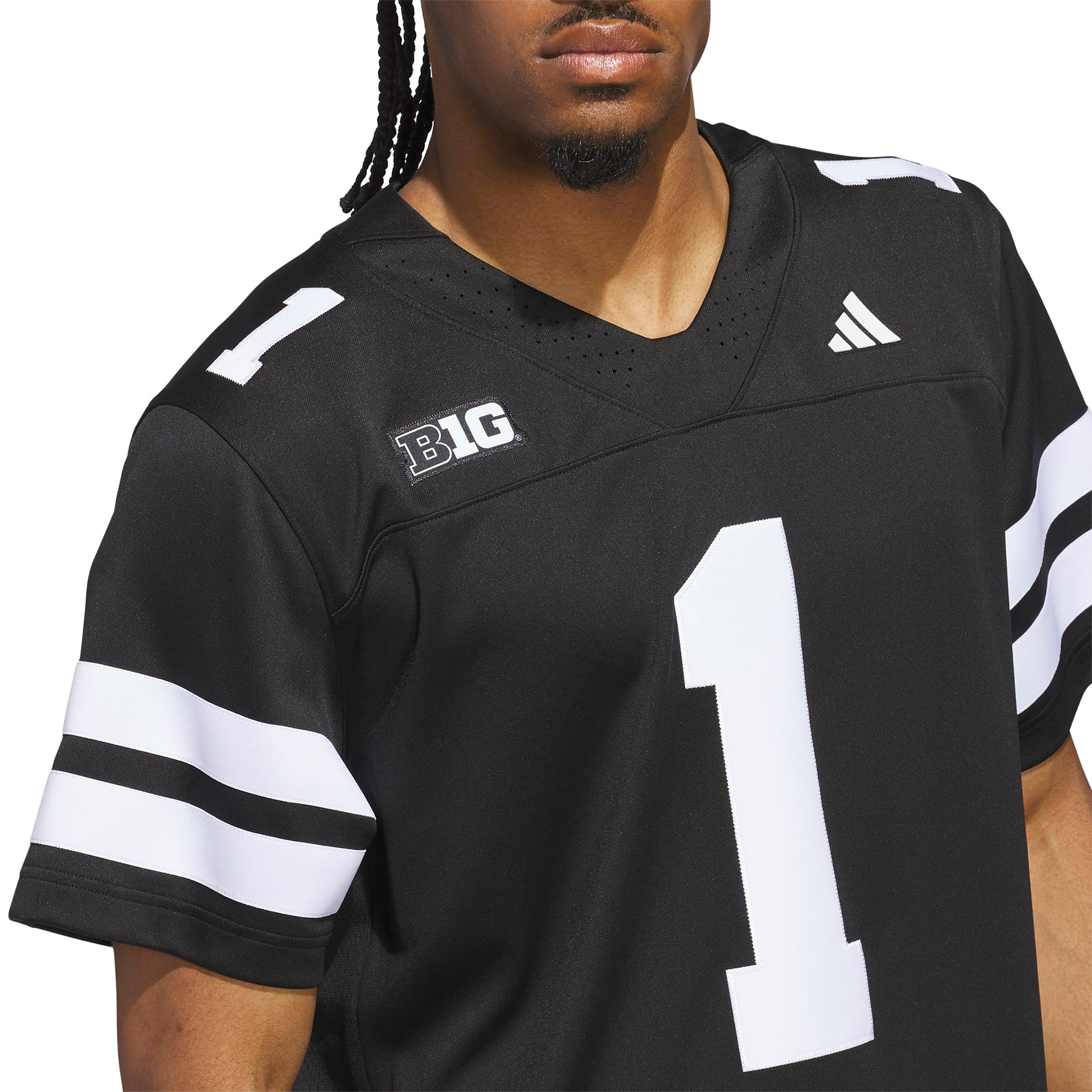 #1 Nebraska Huskers adidas Alternate Premier Jersey - Black