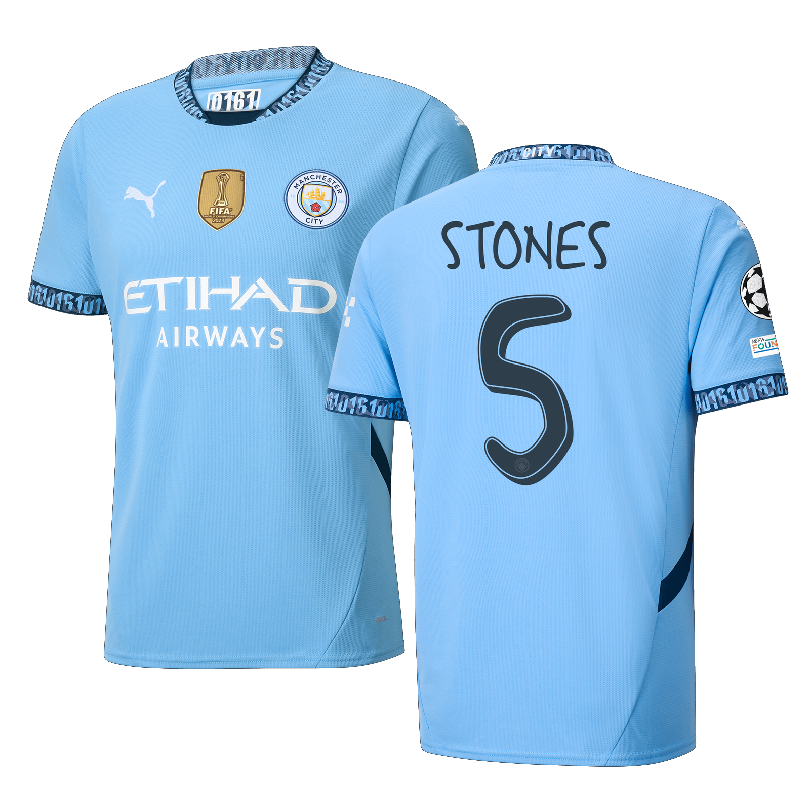 Manchester City Stones 2024-2025 UCL Home Jersey – Authentic Shirt