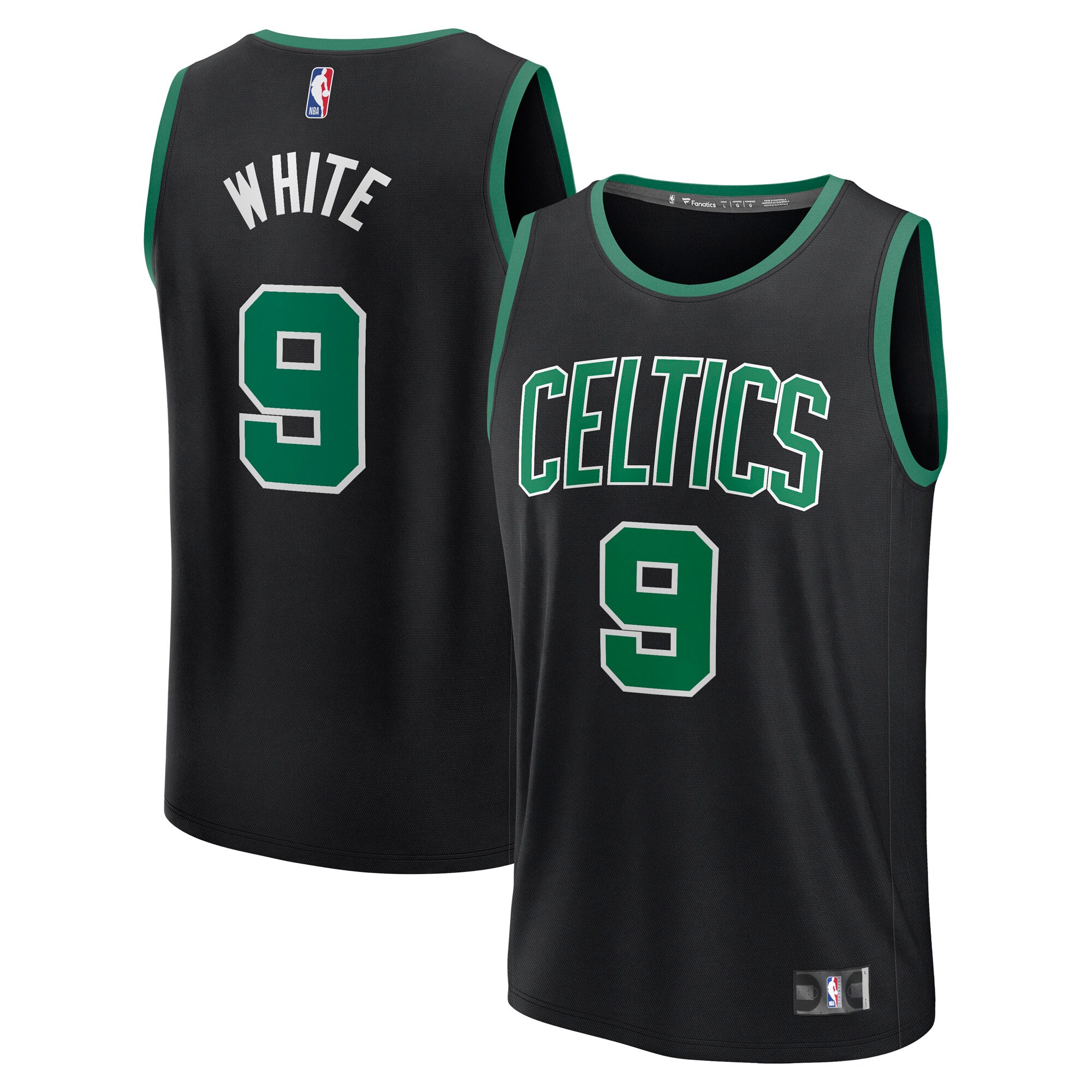 [LK] Derrick White Boston Celtics Fast Break Replica Player Jersey - Statement Edition - Black