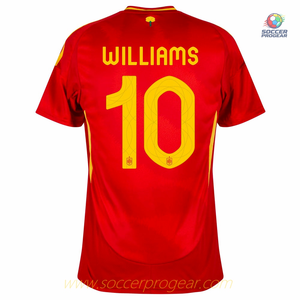 Spain Home Team Jersey 2024-2025 Edition Season Williams