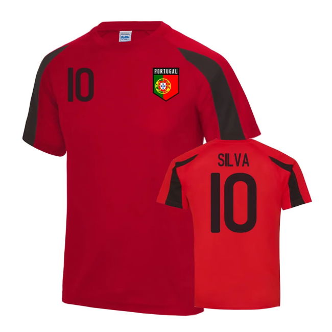 Portugal Sports Training Jersey (Silva 10) Euro Oranje Netherlands