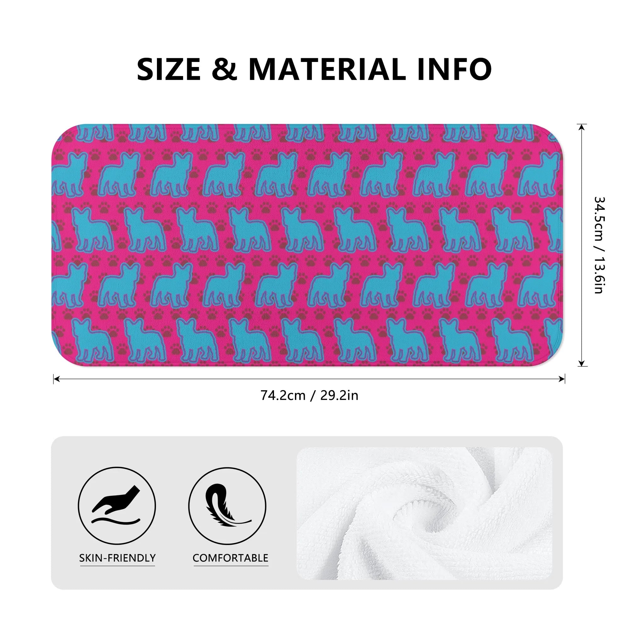 - Non-slip Towel For Frenchie Lovers Paw Protection | Vet-recommended