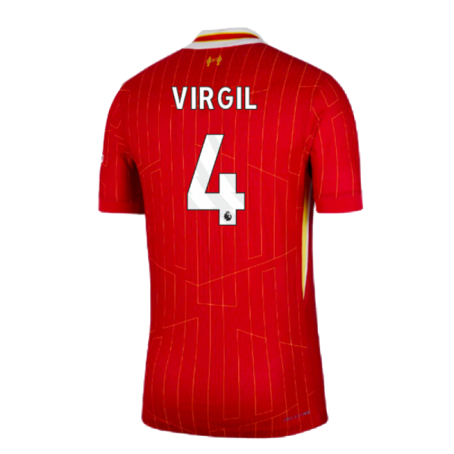 Updated Liverpool Home Football Shirt 2024-2025 (Virgil 4)