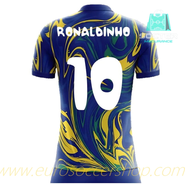 2025-26 Collection Brazil NT High Quality Away Kit Concept Edition (Ronaldinho 10)