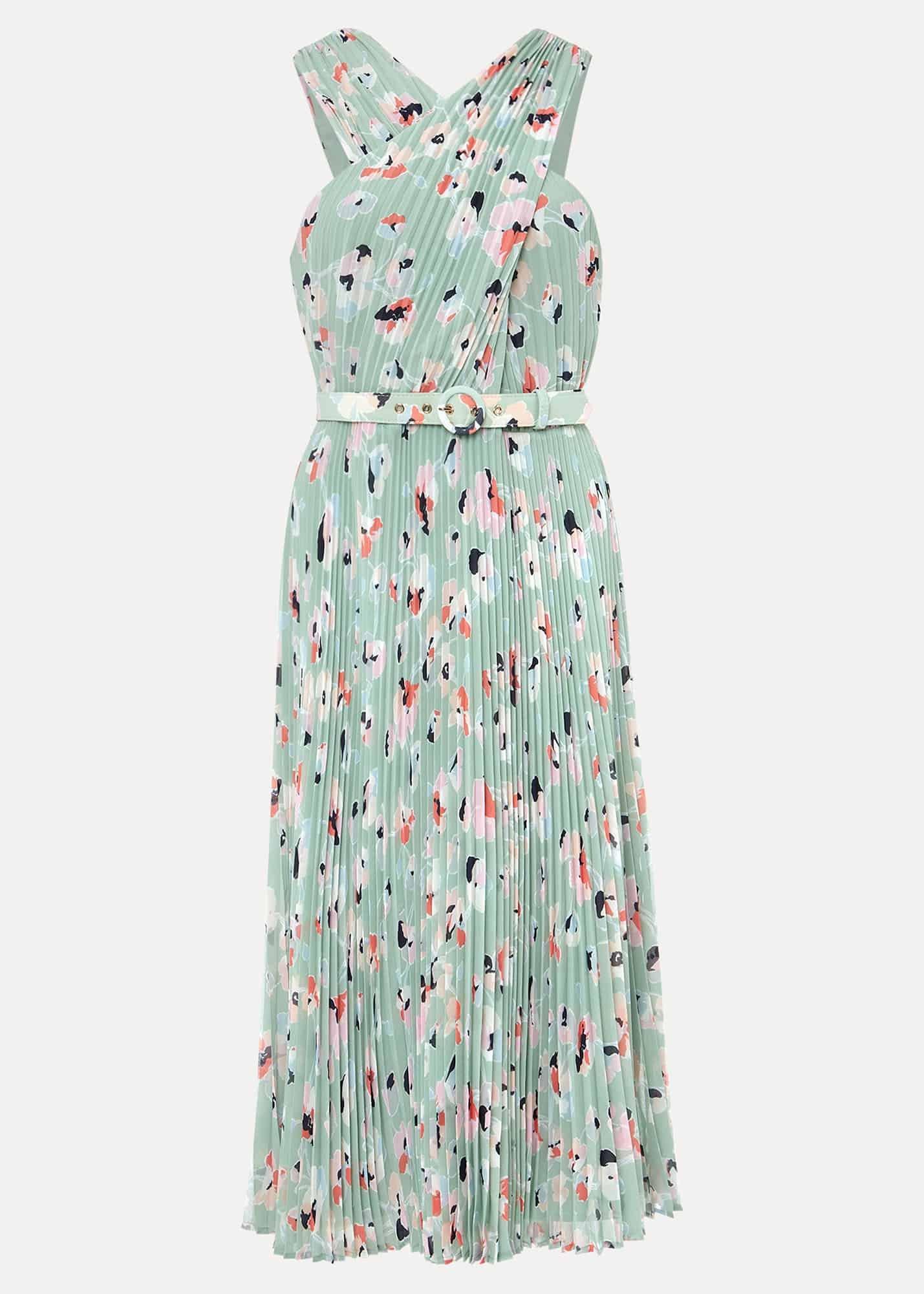 Portia Print Pleated Dress