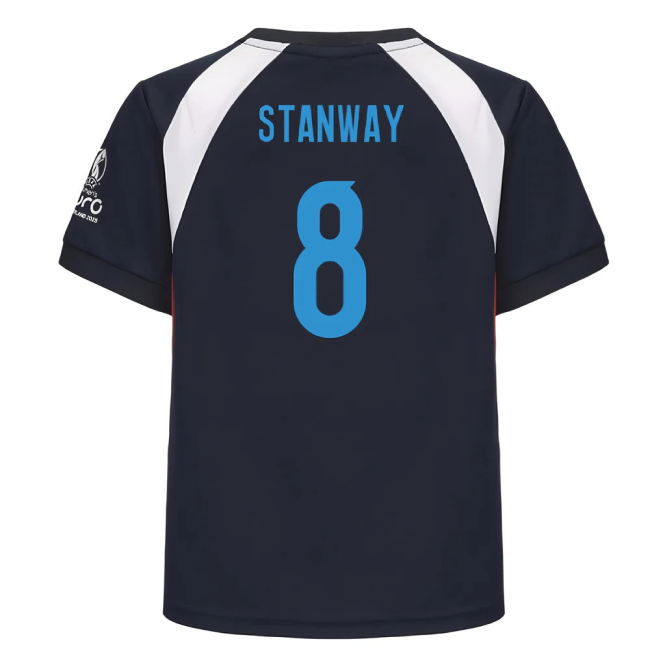 2025 England WEC Poly T-Shirt (Navy) - Kids (STANWAY 8)