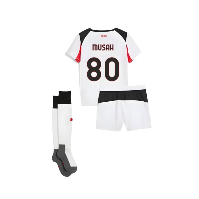 2025-2026 AC Milan Away Mini Kit (Musah 80)