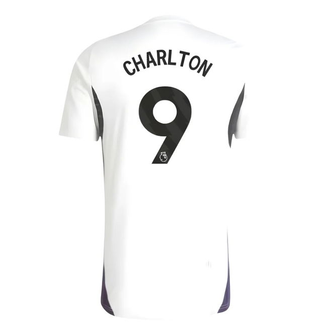 2025-2026 Man Utd Training Jersey (White) (Charlton 9) (Match Day)