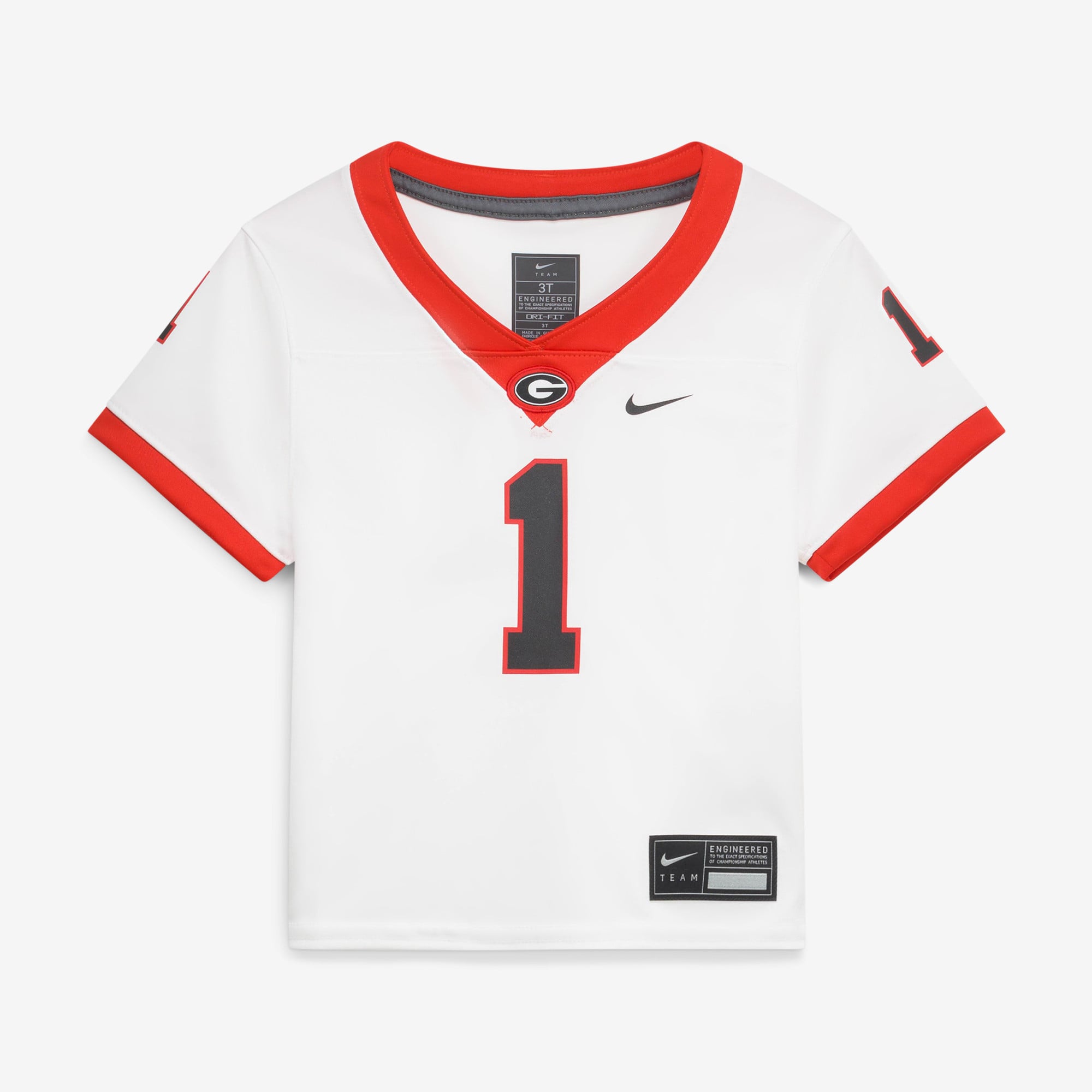 Toddler White Georgia Bulldogs Football Jersey