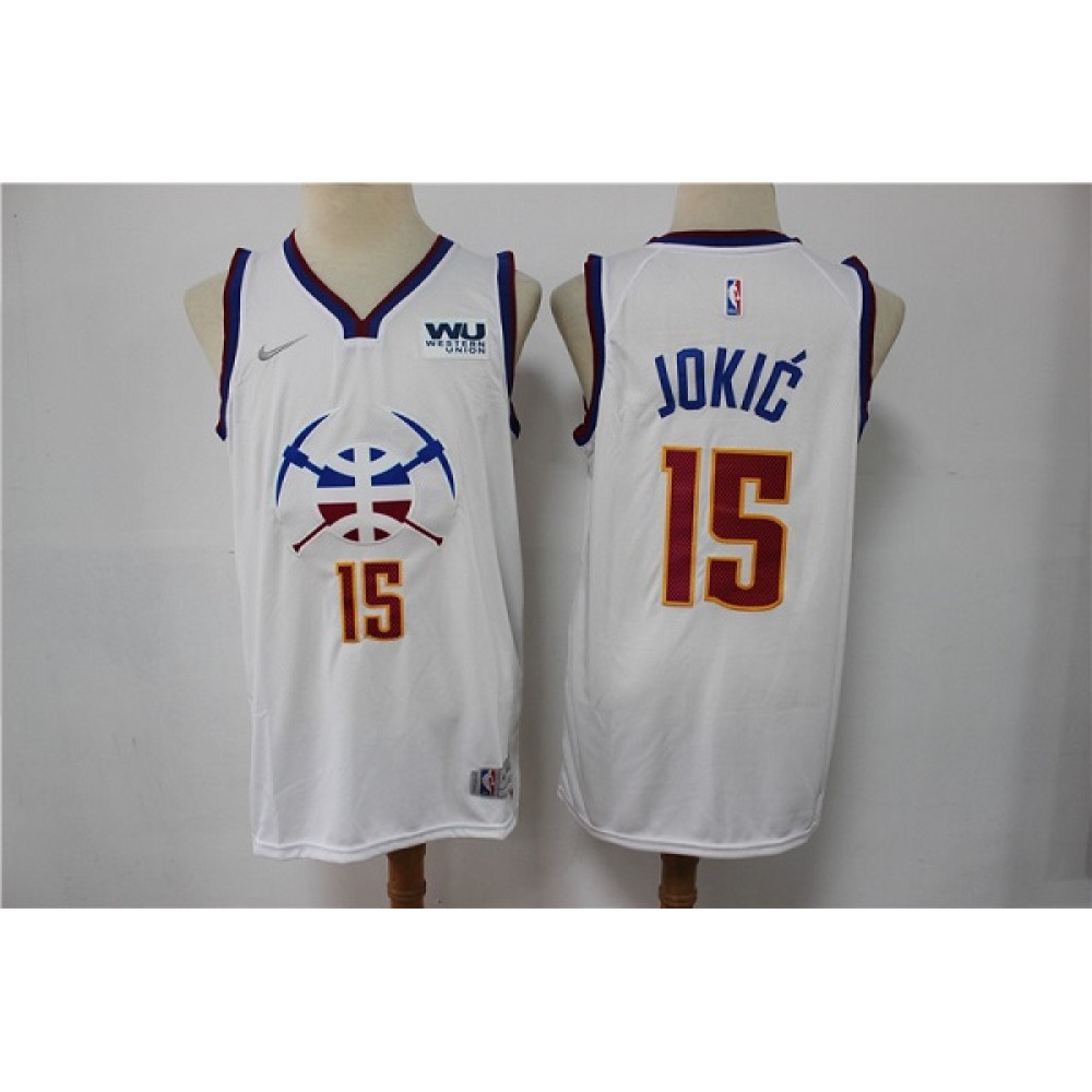 Elite Denver Nuggets Nikola Jokic15 Jersey White - NBA Collection