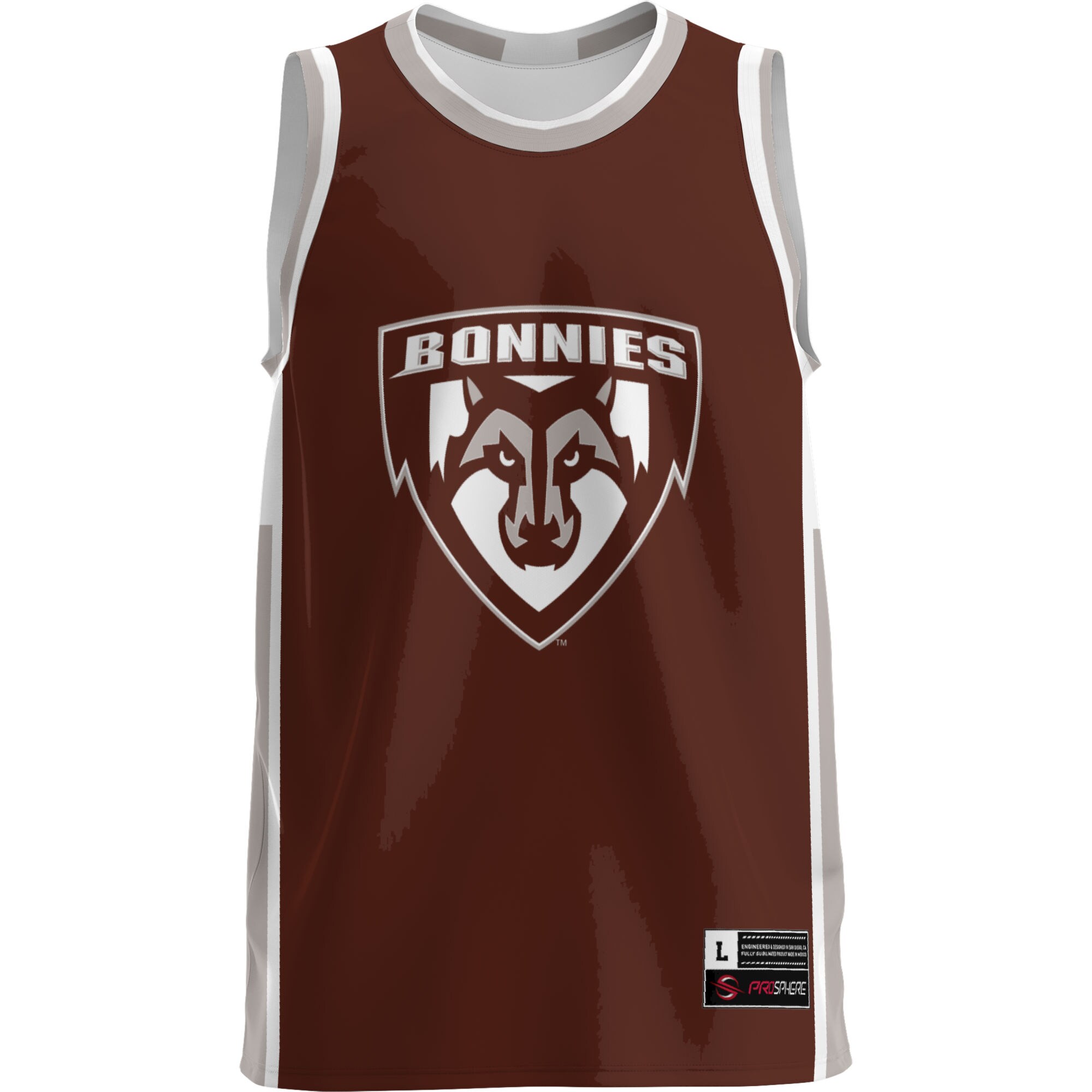 [DDG] St. Bonaventure Bonnies GameDay Greats Lightweight Basketball Jersey - Brown