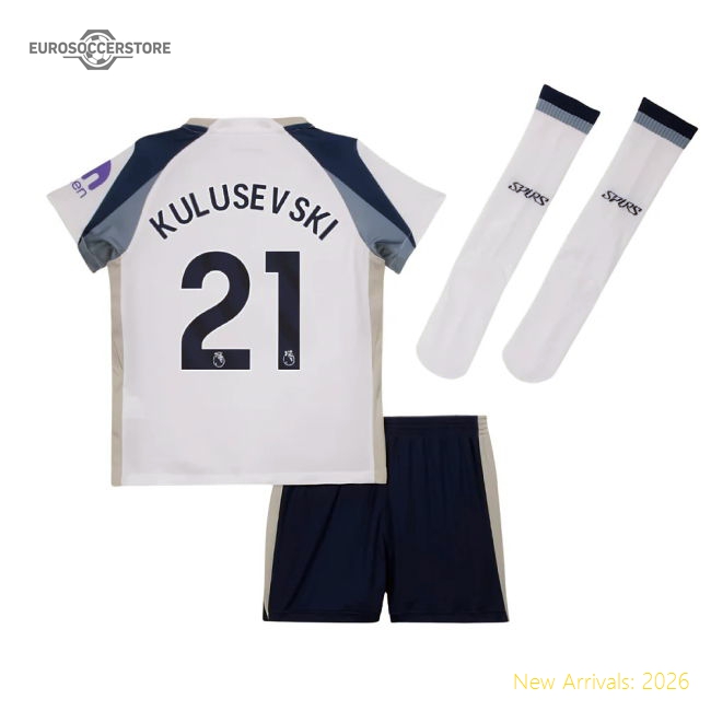 Official 2025-2026 Tottenham Home Little Kids Mini Kit (kulusevski