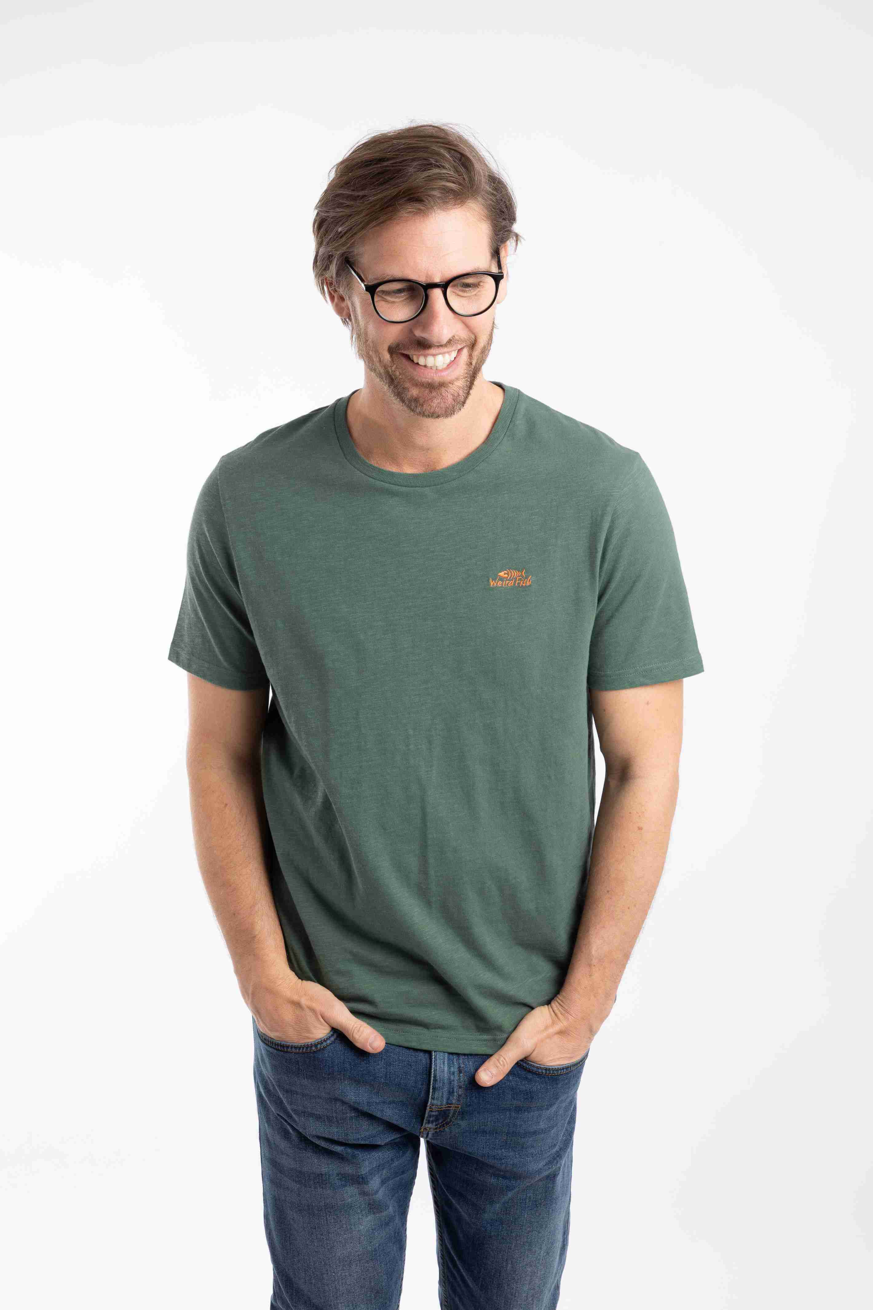 Fished Branded T-Shirt Dusky Green