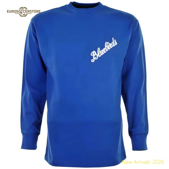 Cardiff City 1960s Bluebird Kids Retro Football Shirt