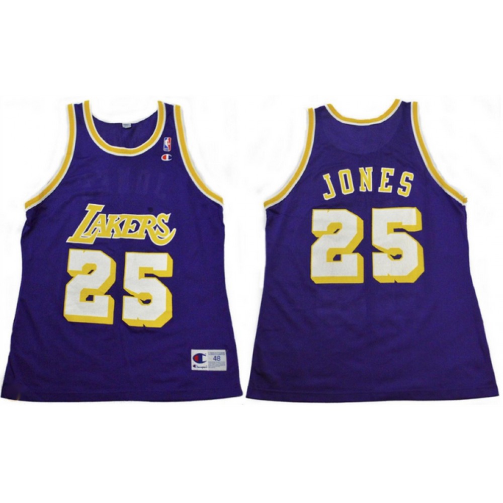Performance Elite Men's Lakers #25 Eddie Purple Basketball Jersey