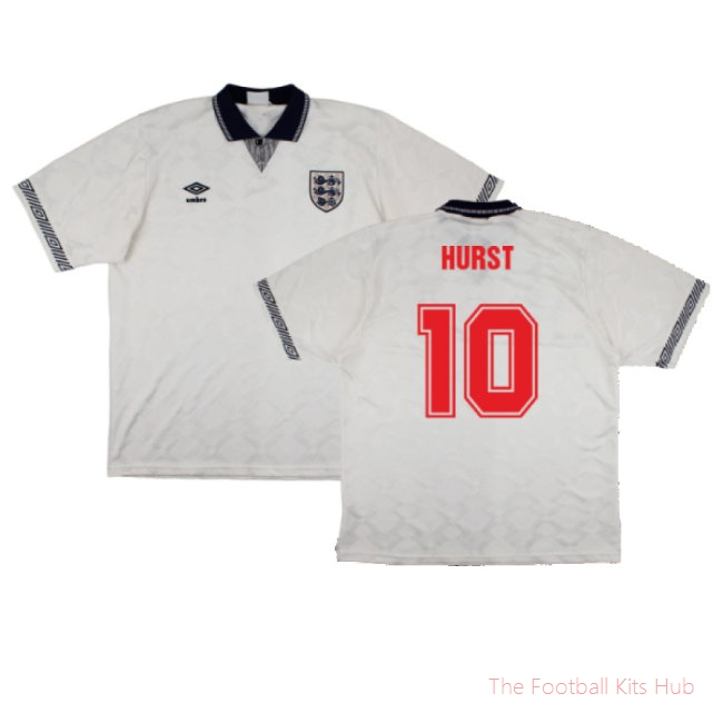 England 1990-92 Home Shirt (XL) (Very Good) (Hurst 10)