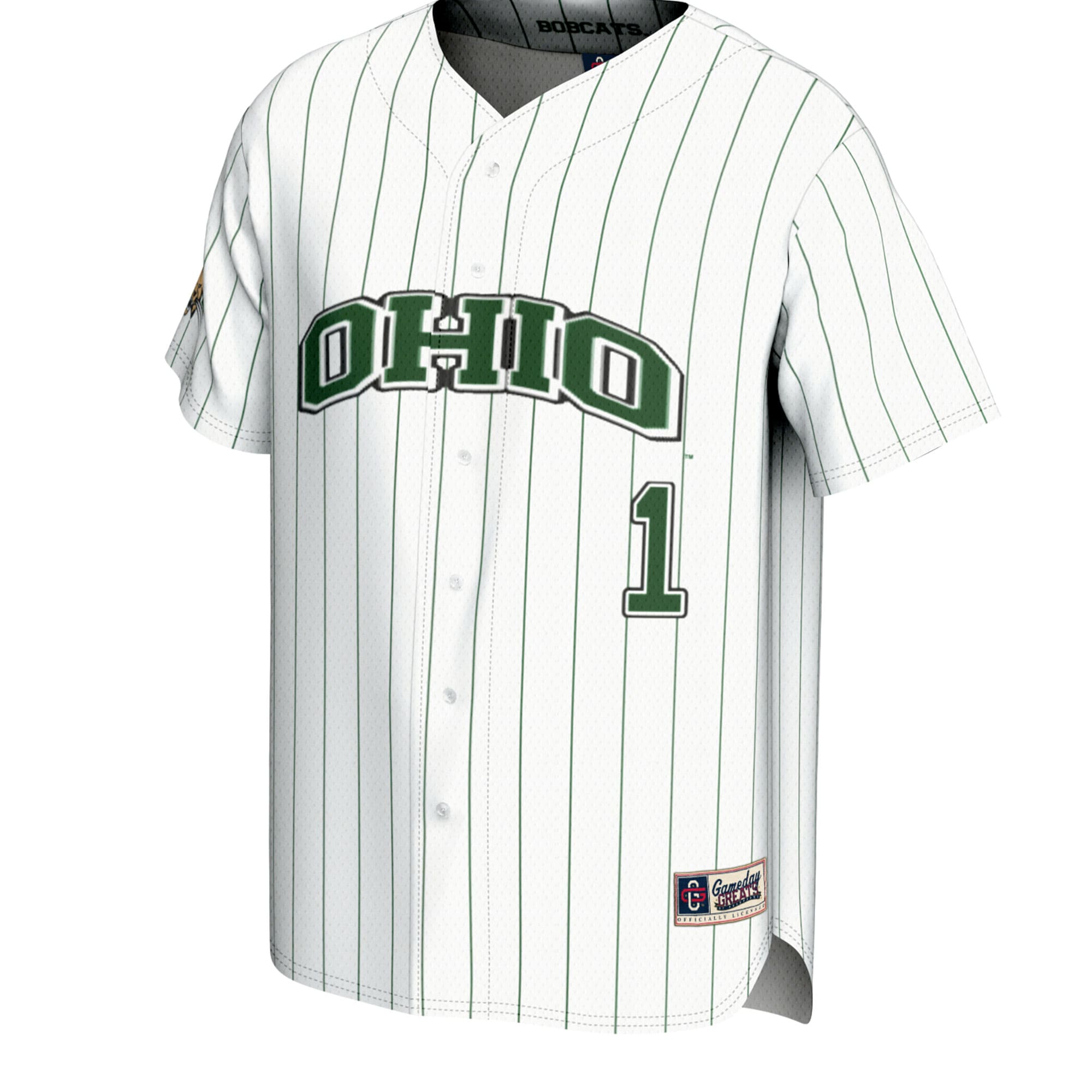 [DDG] Ohio Bobcats GameDay Greats Youth Lightweight Baseball Fashion Jersey - White