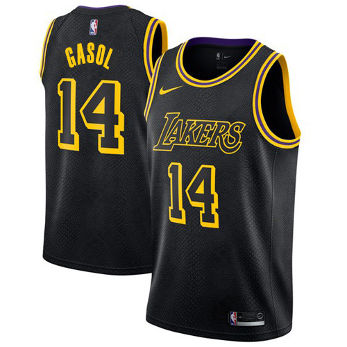 Nike Lakers Black Angeles Lakers #14 Jersey - Basketball Jersey