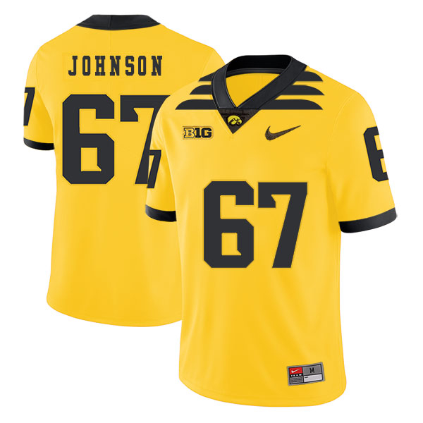 stitched Men's None Jaleel Johnson #67 Yellow 2024 Football Jersey
