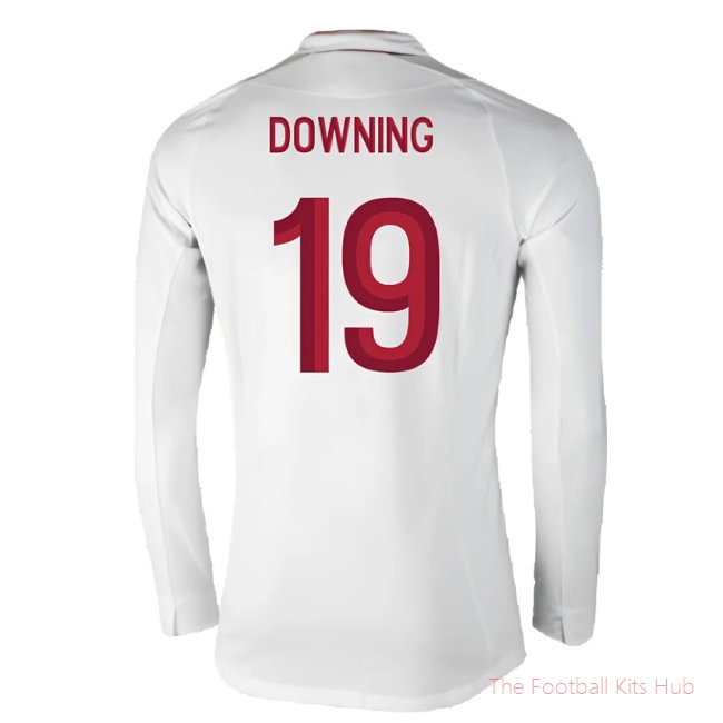 England 2012-13 Long Sleeve Home Shirt (L) (Fair) (Downing 19)