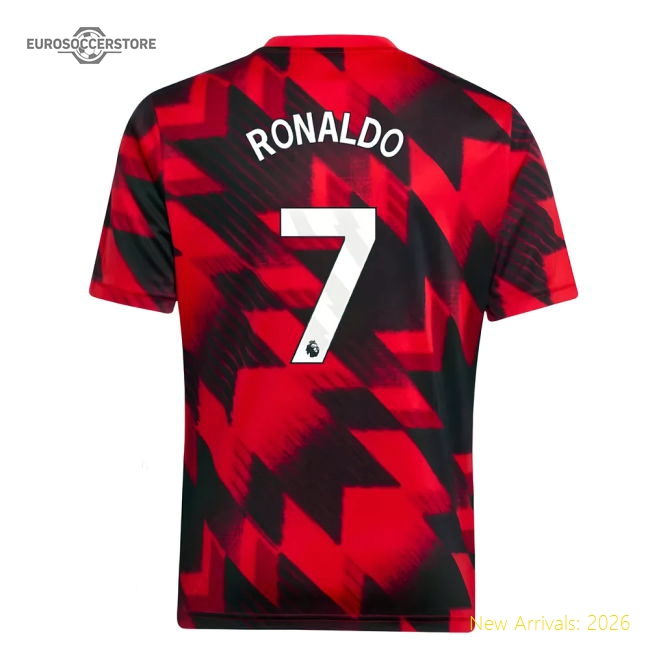 2025-2026 Man Utd Pre-match Shirt (red) - Kids (ronaldo 7)
