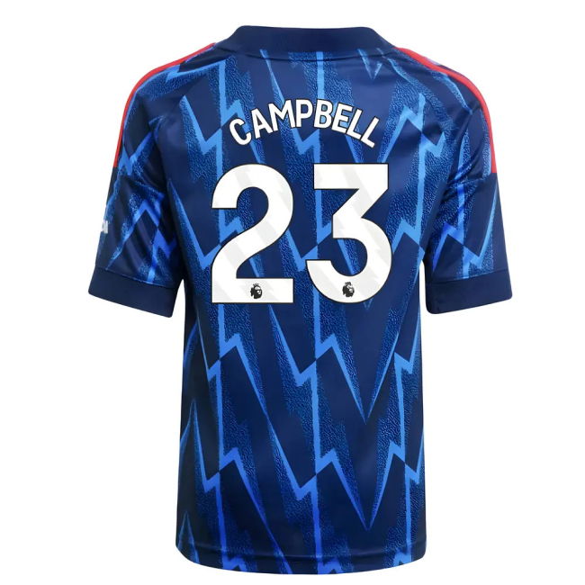Arsenal Away Football Shirt 2025-20 Season Campbell 23 L M S