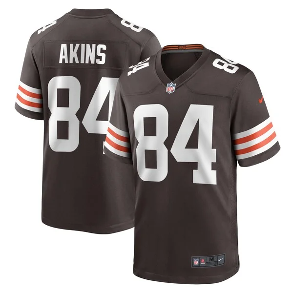 None Jordan Akins Game Jersey - Brown | NFL Player Jersey | NFL Footba