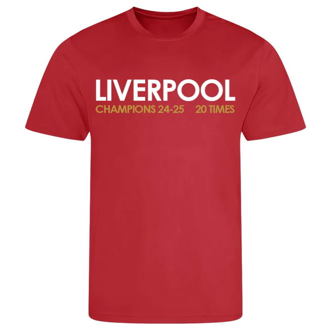 Chic Liverpool Liverpool 2024-2025 Champions T-Shirt (Red) for Trai...