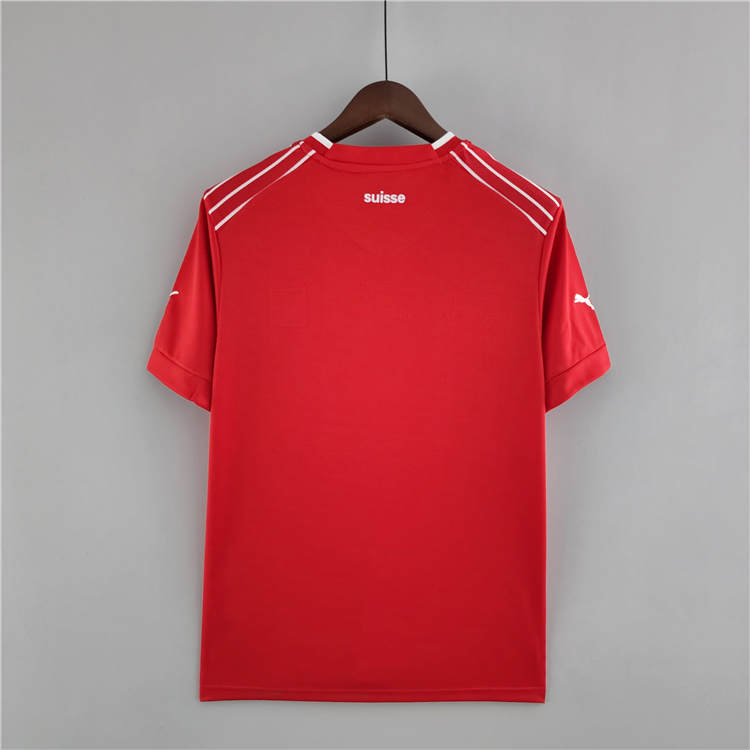 Breathable SwitzerlandSuisse World Cup 2022 Home Red Soccer Jersey
