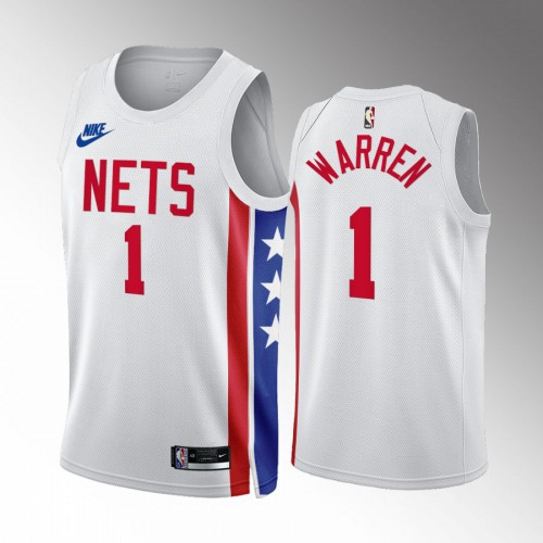 White Nike Brooklyn Nets #1 Nets Jersey - Quick-Dry Premium Quality