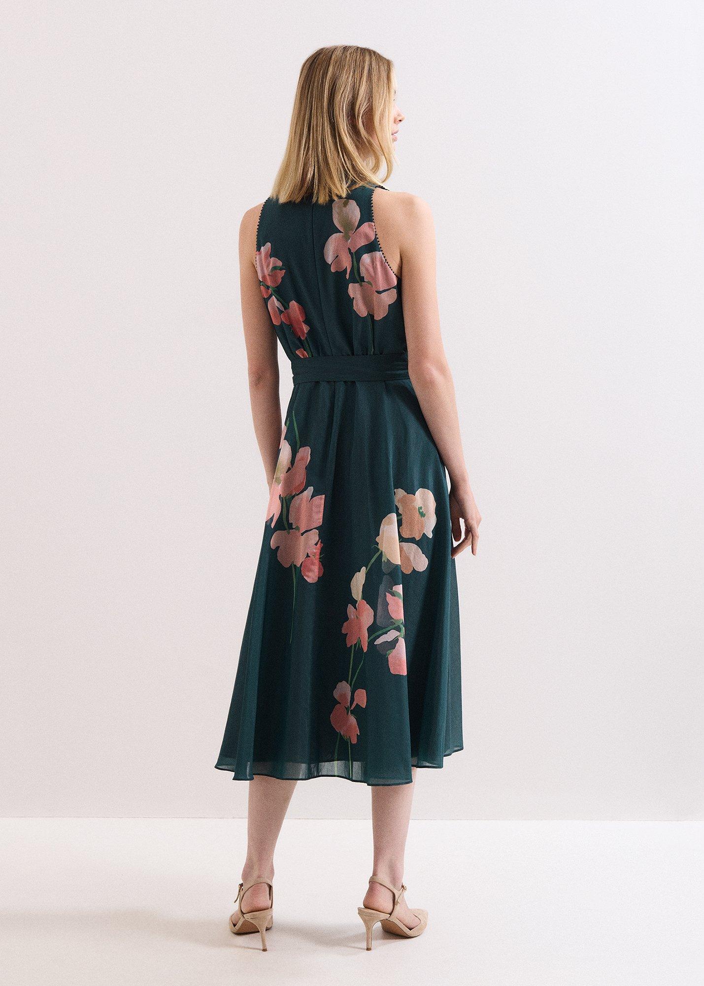 Petite Lucinda Button Floral Dress