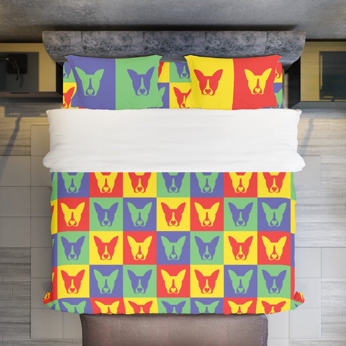 Everyday Teddy - Duvet Cover Set For Boston Terrier Lovers for Daily
