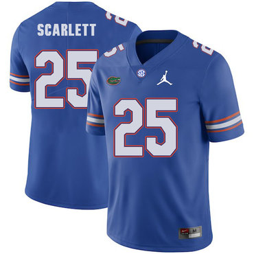 Men's None Jordan Scarlett #25 official Blue 2024 college football
