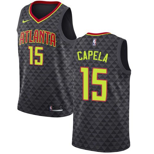 Official ATL #15 Clint Capela 2024 Icon NBA Swingman Jersey Black -