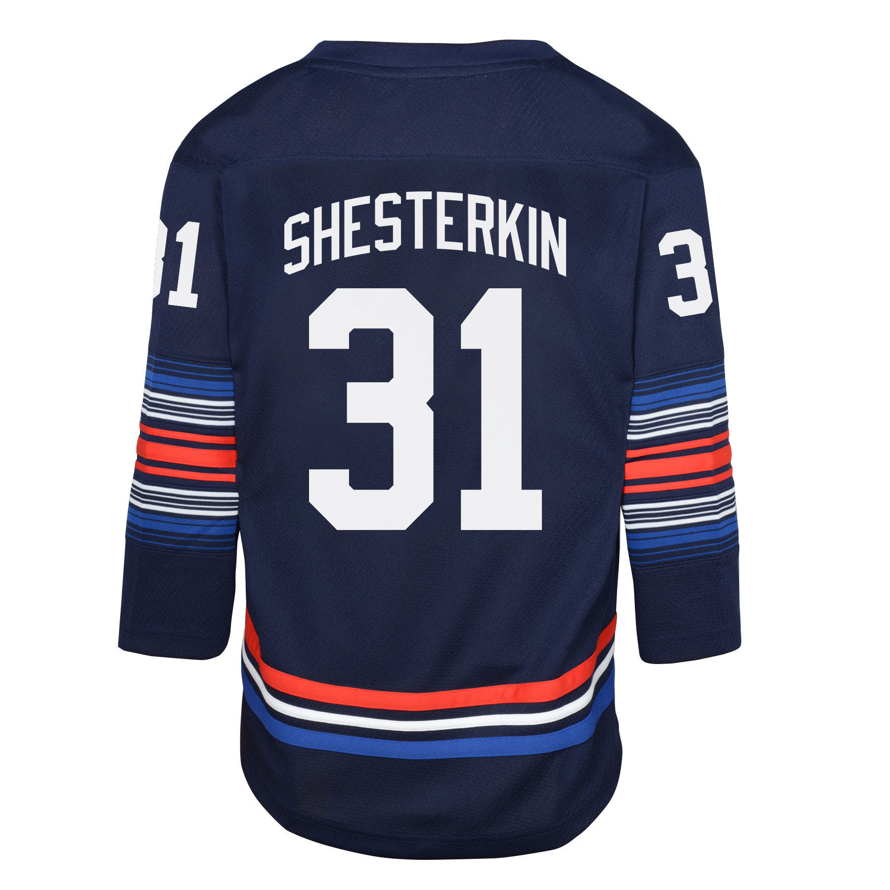 [LK] Igor Shesterkin New York Rangers Youth Alternate Replica Player Jersey - Navy