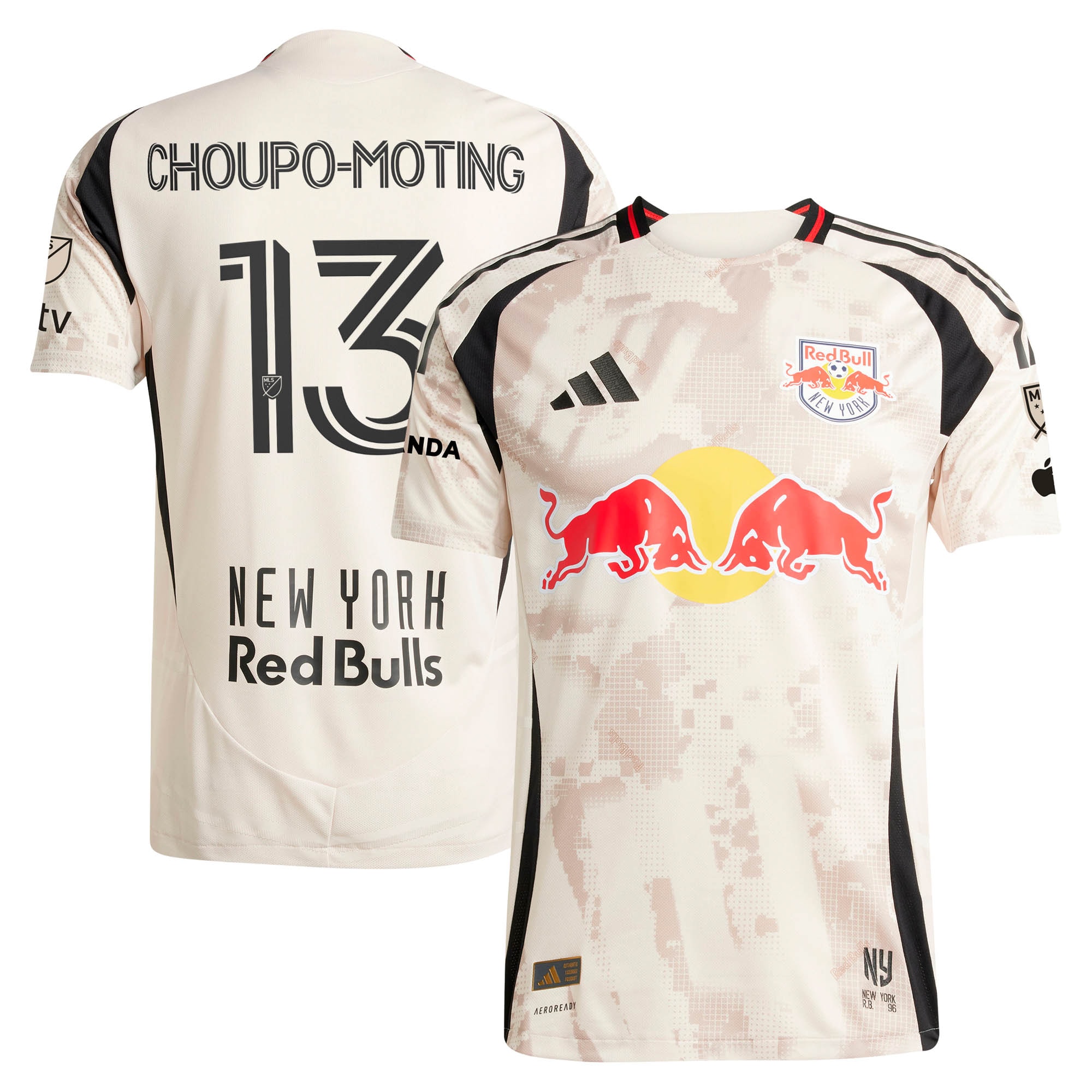 [SJH] Eric Maxim Choupo-Moting New York Red Bulls 2025 Stone Kit Authentic Player Jersey - Tan