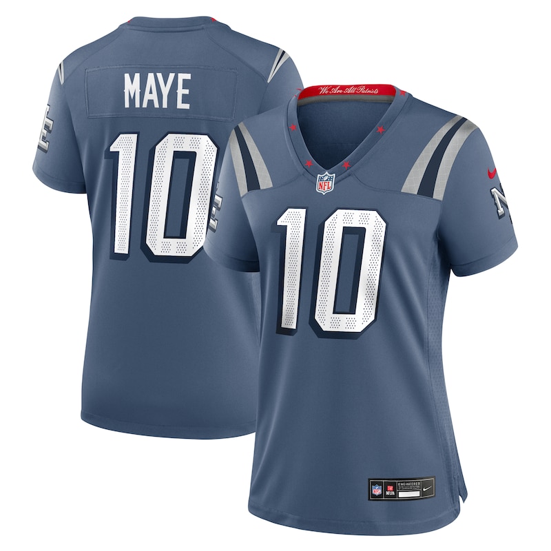 None Drake Maye NE Patriots Elite Collector's Item Game Day Wear