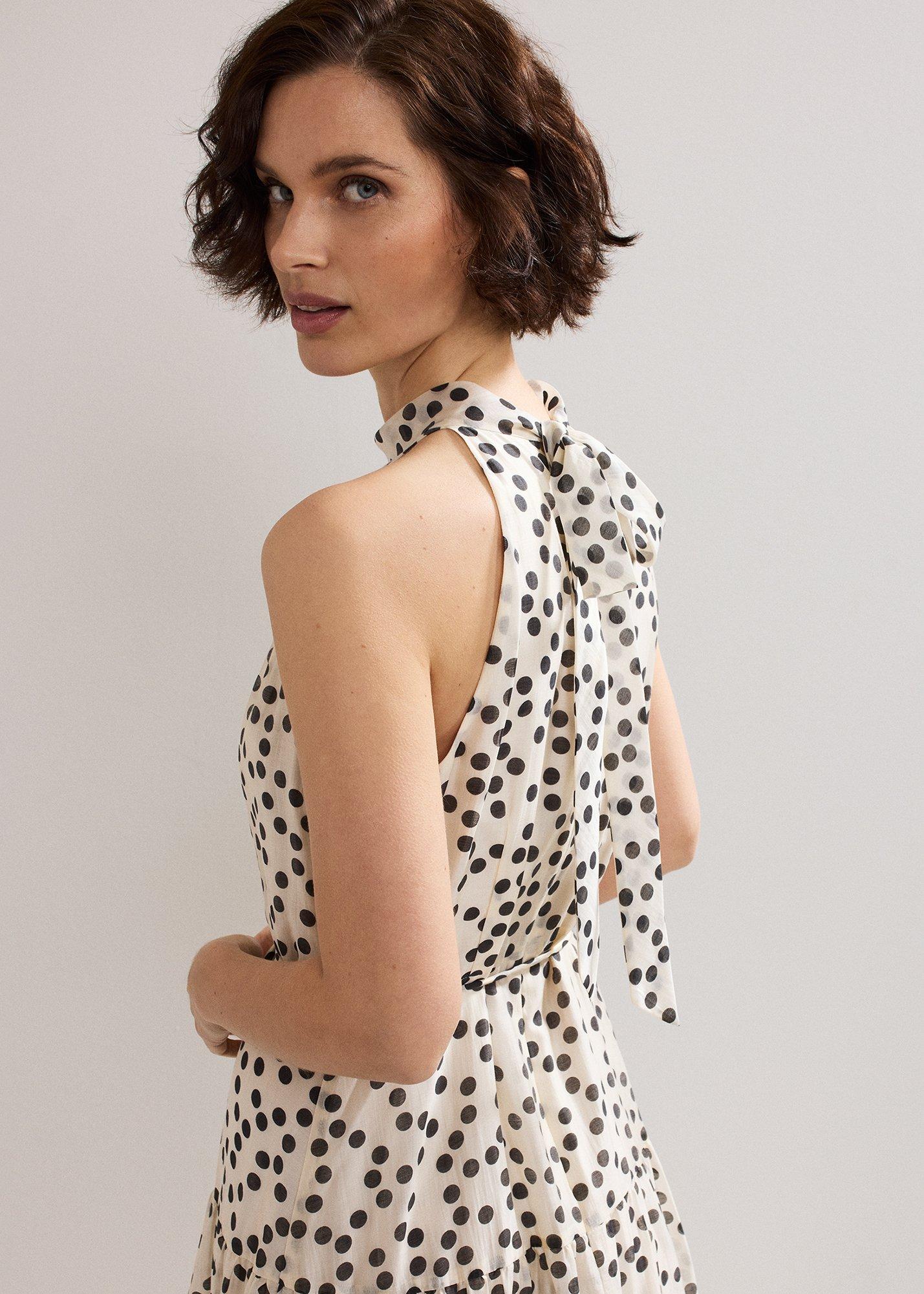 Nita Spot Tiered Maxi Dress