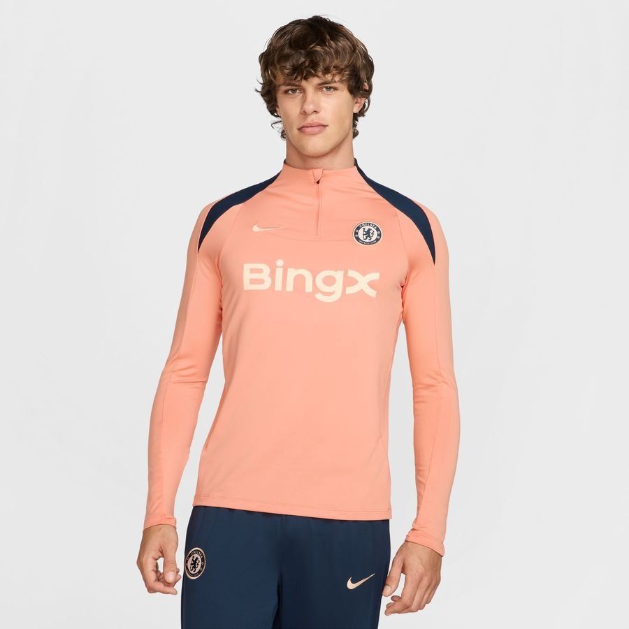 Chelsea Training Shirt Dri Fit Strike Drill Apricot/obsidian/guava Ice