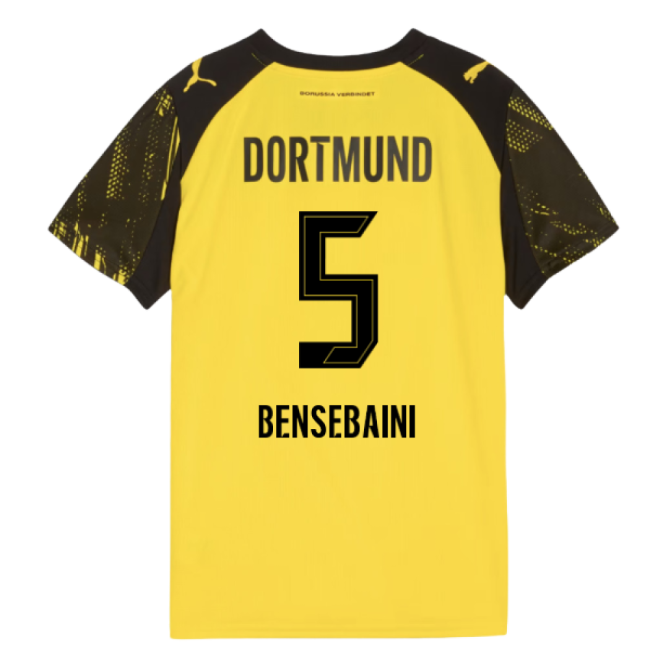 Supporter 2025-2026 Borussia Dortmund Home Shirt (Kids) (Bensebaini 5)