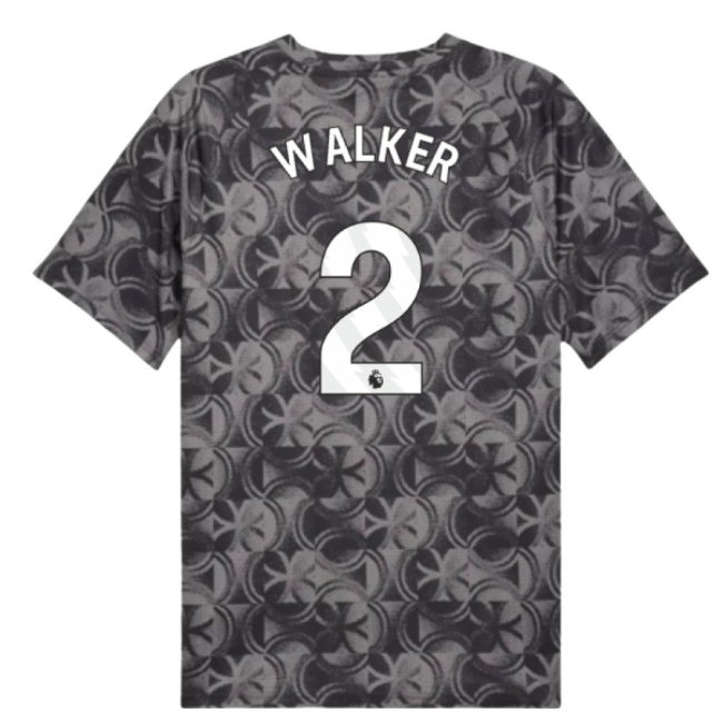 2025-2026 Man City Warm Up Jersey (Black) (Walker 2)