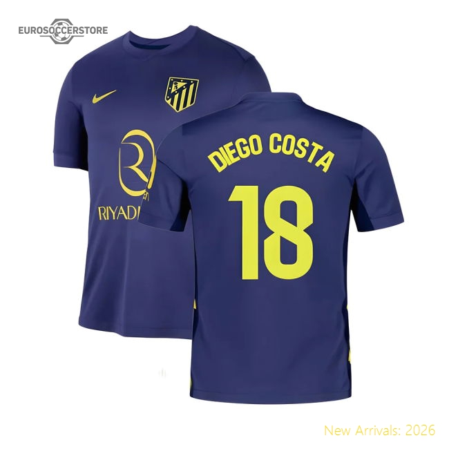 Fan-Favorite 2025-2026 Atletico Madrid Away Shirt (Diego Costa 18)