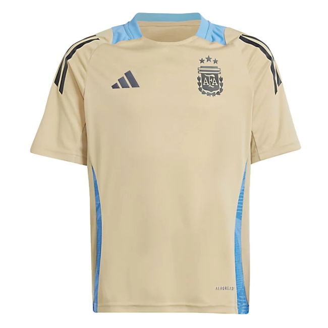 2024-2025 Argentina Training Jersey (Hazy Beige) - Kids (E.FERNANDEZ 24)