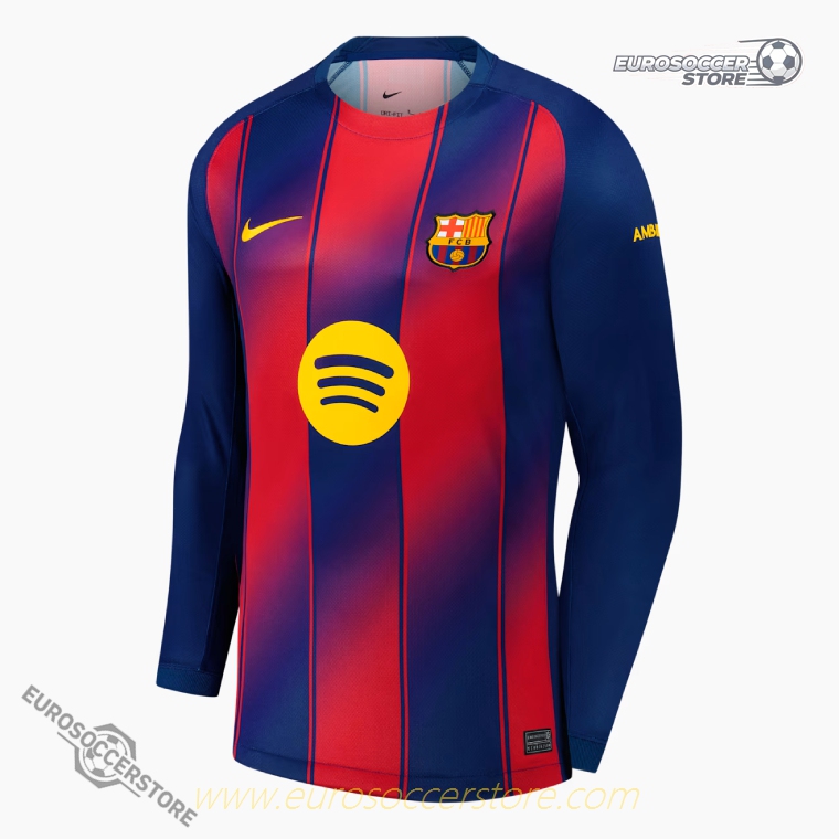 Long Sleeve Home Jersey of FC Barcelona for LAMINE YAMAL, Number 10, Season 25-26