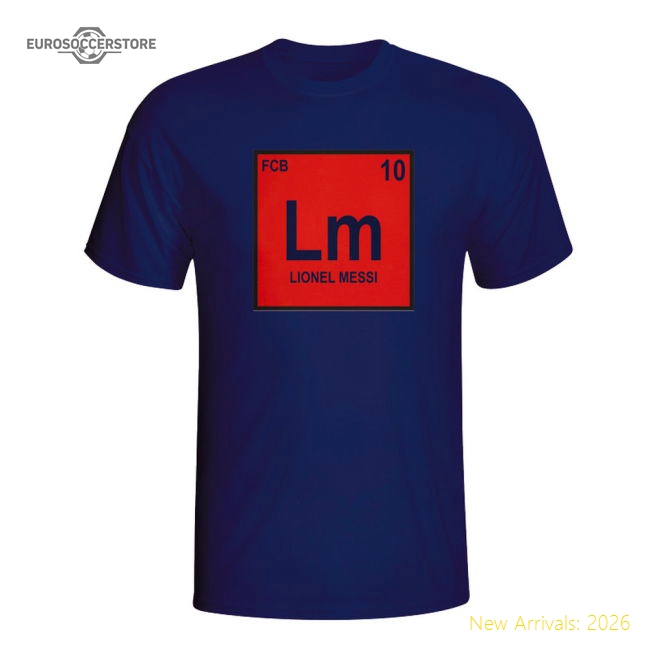 Best-Selling Lionel Messi Barcelona Periodic Table T-Shirt (Navy) -