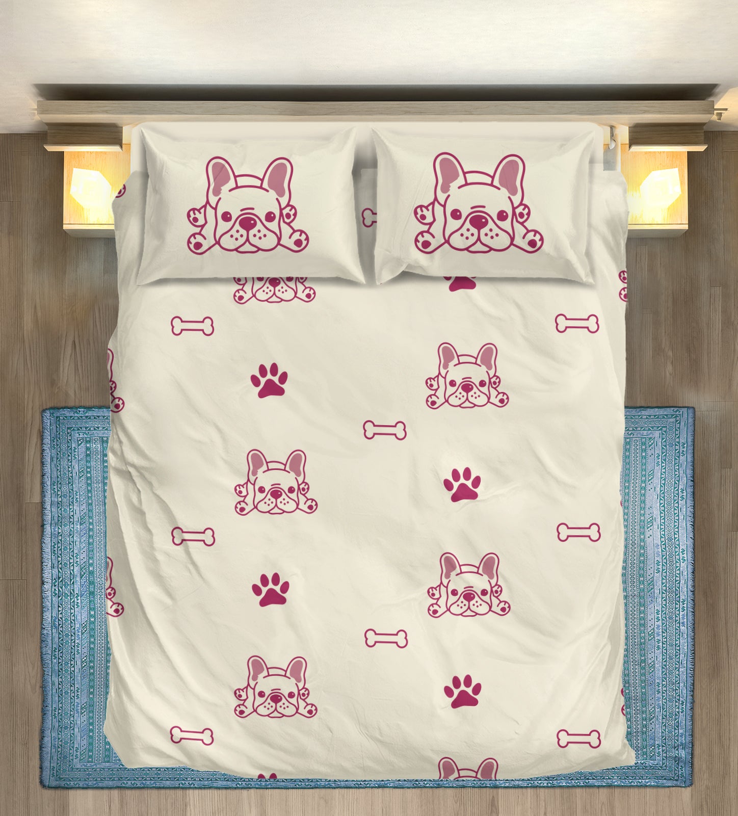 Frenchie Milo - Warm Bedding Set Paw Protection | Comfort Fit