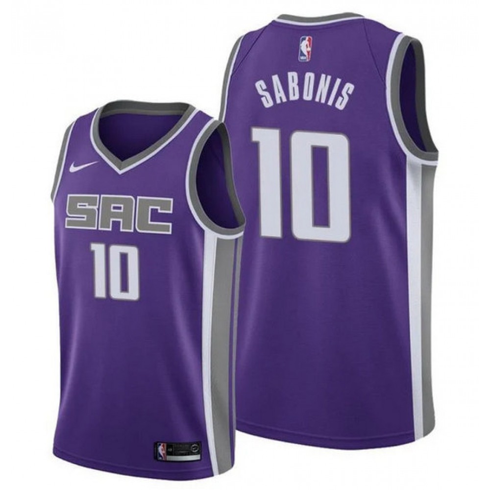 Affordable Men's Sacramento Kings #10 Domantas Purple Basketball Jersey