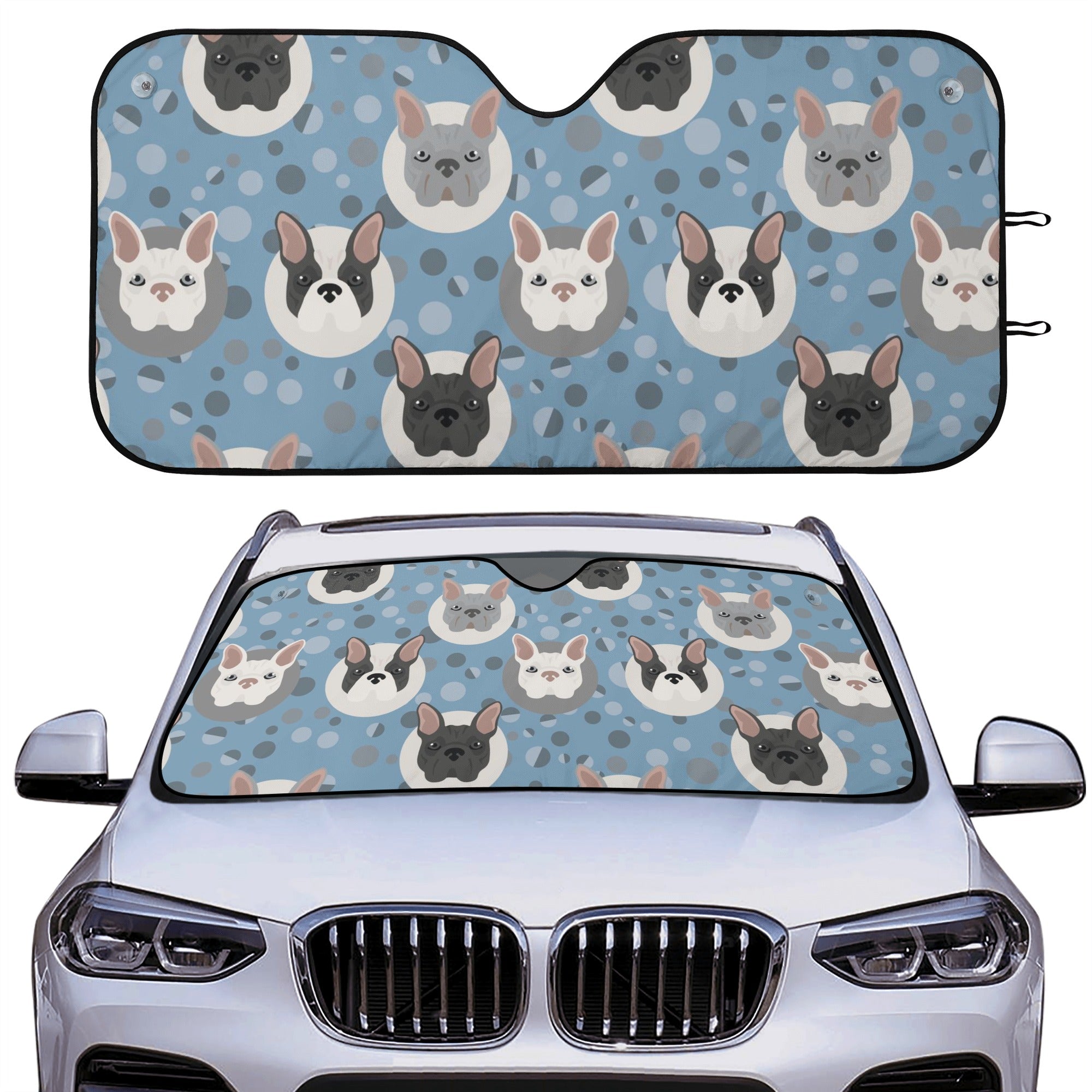 - Comfortable Car Auto Sun Shade For Frenchie Pups | Vet-recommended