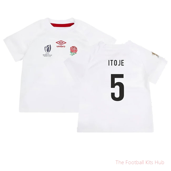 England RWC 2023 Home Replica Rugby Baby Kit (Itoje 5)